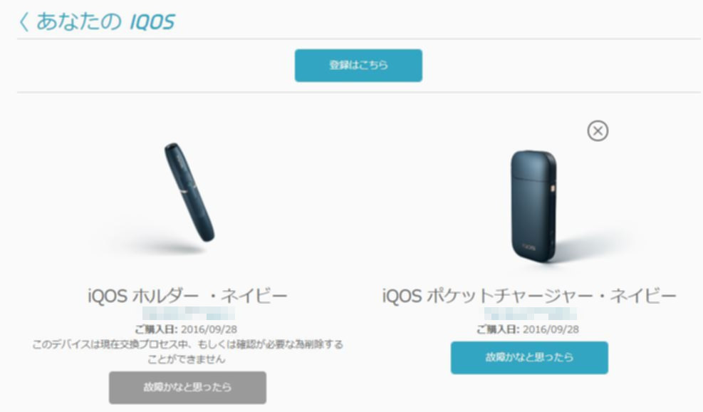 デバイス登録日確認画面